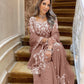 Stylish Faux Georgette Outfit with Heavy Chine Embroidery and Pearl Detailing on All Sides - Jaipuri Vastra