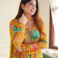 Elegant Faux Georgette Gown Featuring Sequin Embellishments and Ruffle Styling with Digital Print Dupatta - Jaipuri Vastra
