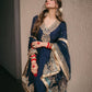 Designer Pure Chinnon Top Bottom Dupatta Set Heavy Embroidery Blue - Jaipuri Vastra