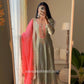 Elegant Faux Georgette Gown Set Featuring Intricate Sequin Embroidery and Stylish Dupatta - Jaipuri Vastra