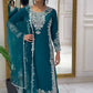 Stylish Occasion Wear in Roman Silk with Detailed Chine Stitch and Hand Work Accents - Jaipuri Vastra