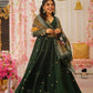 Designer Festival Ready Pure Chinnon Gown with Sequence Work and Coordinated Dupatta Set - Jaipuri Vastra