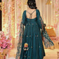 Ready-to-Wear Pure Chinnon Silk Gown with Embroidery Sequence Work and Coordinated Dupatta - Jaipuri Vastra