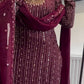 Designer Faux Georgette Top with Real Mirror, Sequins, and Latkan Work Pant and Dupatta Set - Jaipuri Vastra