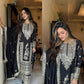 Designer Party Ready Pure Chinnon Top Bottom and Dupatta Set with Intricate Dori Coding and Sequence Work - Jaipuri Vastra