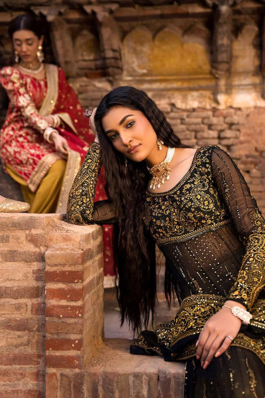 Luxe Black Faux Georgette Long Kurti Set with Palazzo and Dupatta for Special Occasions - Jaipuri Vastra
