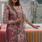 Premium Suit Set Featuring Sequin-Embroidered Net Koti, Fancy Lace Trim and Matching Bottom - Jaipuri Vastra