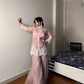 Exclusive Soft Organza Indo-Western Party Wear Set with Embroidered Blouse, Top, Circular Plazzo and Coordinated Dupatta