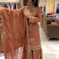 Ready To Wear Pure Chinnon Set with Heavy Sequence Embroidery Top Bottom and Dupatta - Jaipuri Vastra