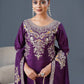 Heavy Embroidered Pure Chinnon Suit Set with Coding Dori and Sequence Work - Jaipuri Vastra