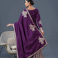 Heavy Embroidered Pure Chinnon Suit Set with Coding Dori and Sequence Work - Jaipuri Vastra