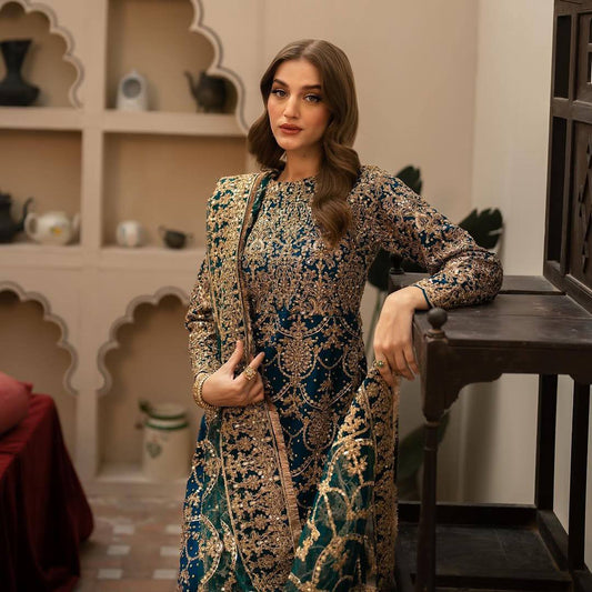 New Designer Party Wear Faux Georgette Embroidered Top Plazzo and Dupatta Set - Jaipuri Vastra