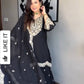 Designer Chinnon Top Bottom Dupatta Set with Coding Dori Sequence Work - Jaipuri Vastra