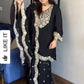 Designer Chinnon Top Bottom Dupatta Set with Coding Dori Sequence Work - Jaipuri Vastra