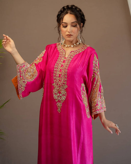 Stylish Designer Chinon Suit Set with Embroidered Sequin Detailing and Coordinated Dupatta - Jaipuri Vastra