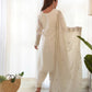 Designer Chinon Silk Straight Fit Kurta with Sequin and Zari Embroidery, Dupatta & Trouser Set - Jaipuri Vastra