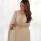 Designer Chinon Silk Straight Fit Kurta with Sequin and Zari Embroidery, Dupatta & Trouser Set - Jaipuri Vastra
