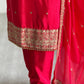 Pure Cosmo Silk Designer Party Wear Top and Pant with Intricate Heavy Embroidery and Sequins Work