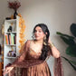 New Designer Gown and Dupatta in Embroidery Sequence Work with Attached Cups - Jaipuri Vastra