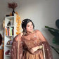 New Designer Gown and Dupatta in Embroidery Sequence Work with Attached Cups - Jaipuri Vastra