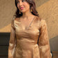 Designer Jimmy Choo Heavy Sequence Embroidery Top-Pant Set with Embroidered Border and Dupatta