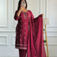Designer Party Wear Look: Heavy Star Georgette Top and Pant with Moti Embroidery and Dupatta