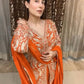 Designer Chinon Top with Sequence Embroidery Work Paired with Plazzo and Dupatta