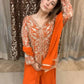 Designer Chinon Top with Sequence Embroidery Work Paired with Plazzo and Dupatta