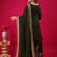 Designer Ready-to-Wear Faux Georgette Top Bottom Dupatta with Embroidery Sequence - Jaipuri Vastra