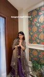 Elegant Chinnon Collection with Heavy Embroidery Top Bottom and Dupatta - Jaipuri Vastra