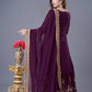 Designer Ready-to-Wear Faux Georgette Top Bottom Dupatta with Embroidery Sequence - Jaipuri Vastra