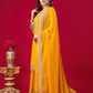 Designer Ready-to-Wear Faux Georgette Top Bottom Dupatta with Embroidery Sequence - Jaipuri Vastra