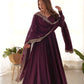 Fully Stitched Romansilk Chanderi Anarkali Outfit with Dupatta and Bottoms - Jaipuri Vastra