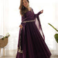 Fully Stitched Romansilk Chanderi Anarkali Outfit with Dupatta and Bottoms - Jaipuri Vastra