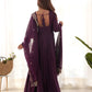 Fully Stitched Romansilk Chanderi Anarkali Outfit with Dupatta and Bottoms - Jaipuri Vastra