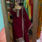 Designer Chinnon Silk Festival Set with Sequence Embroidery and Full Sleeves - Jaipuri Vastra