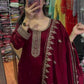 Designer Chinnon Silk Festival Set with Sequence Embroidery and Full Sleeves - Jaipuri Vastra