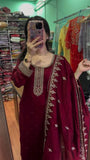 Designer Chinnon Silk Festival Set with Sequence Embroidery and Full Sleeves - Jaipuri Vastra