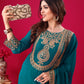 Designer Ready-to-Wear Faux Georgette Top Bottom Dupatta with Embroidery Sequence - Jaipuri Vastra
