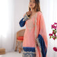 Elegant Chinon Silk Top with Coding Dori Sequin and Rivet Moti Work Plazzo Suit - Jaipuri Vastra