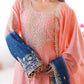 Elegant Chinon Silk Top with Coding Dori Sequin and Rivet Moti Work Plazzo Suit - Jaipuri Vastra