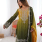 Elegant Chinon Silk Top with Coding Dori Sequin and Rivet Moti Work Plazzo Suit - Jaipuri Vastra