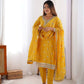 Chinon Silk Thread and Sequin Embroidered Top with Matching Pant and Dupatta - Jaipuri Vastra