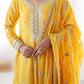 Chinon Silk Thread and Sequin Embroidered Top with Matching Pant and Dupatta - Jaipuri Vastra