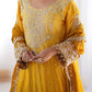 Elegant Chinon Silk Top with Coding Dori Sequin and Rivet Moti Work Plazzo Suit - Jaipuri Vastra