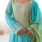 Elegant Chinon Silk Top with Coding Dori Sequin and Rivet Moti Work Plazzo Suit - Jaipuri Vastra