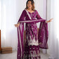 Premium Faux Georgette Front and Back Sequin Embroidered Suit with Plazzo and Dupatta - Jaipuri Vastra