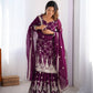 Premium Faux Georgette Front and Back Sequin Embroidered Suit with Plazzo and Dupatta - Jaipuri Vastra