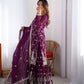Premium Faux Georgette Front and Back Sequin Embroidered Suit with Plazzo and Dupatta - Jaipuri Vastra