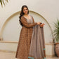 Stylish Readymade Anarkali Suit Set for Women Maslin Digital Printed Three Piece - Jaipuri Vastra